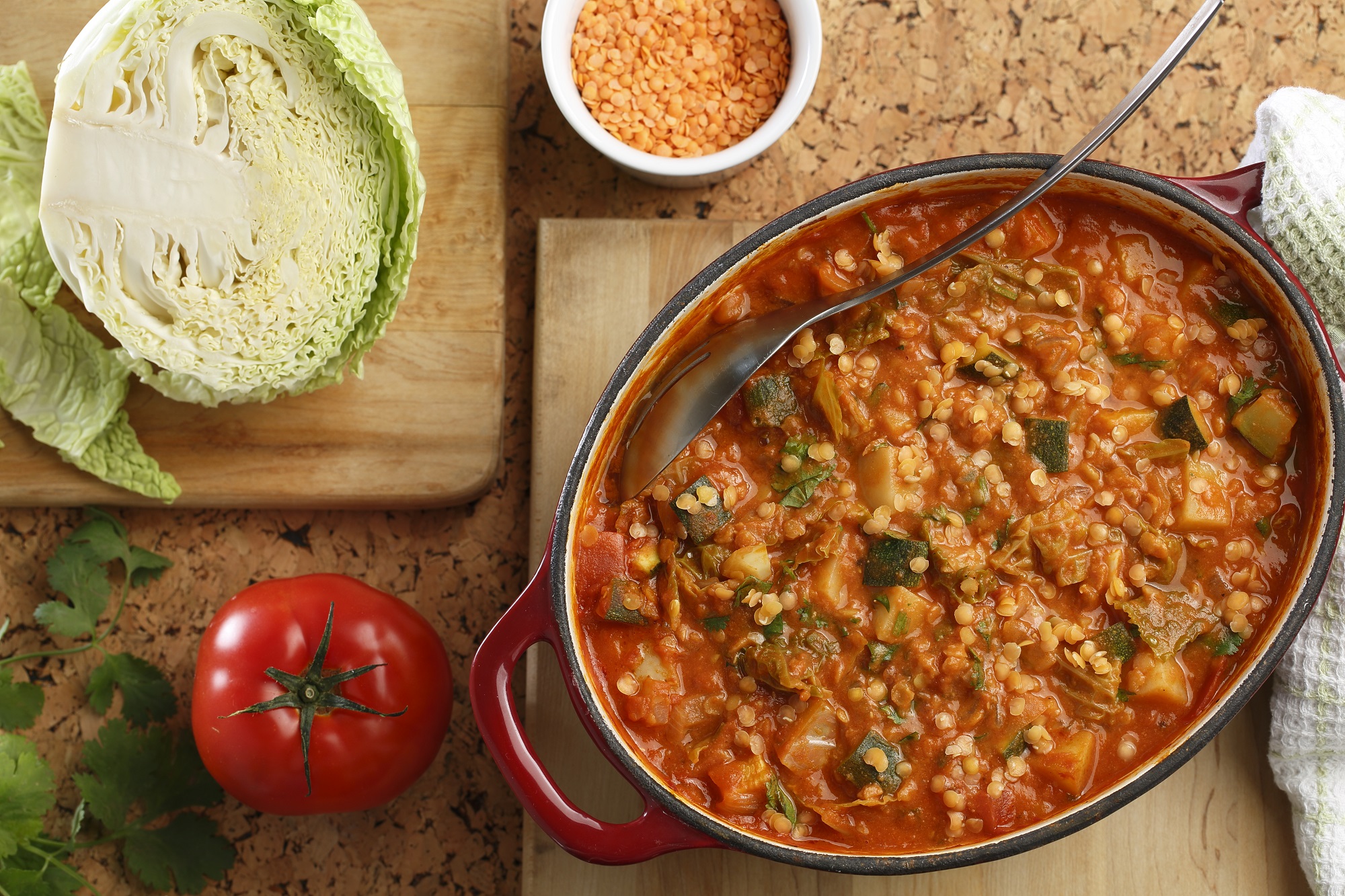 Lentil Vegetable Stew In Peanut Sauce