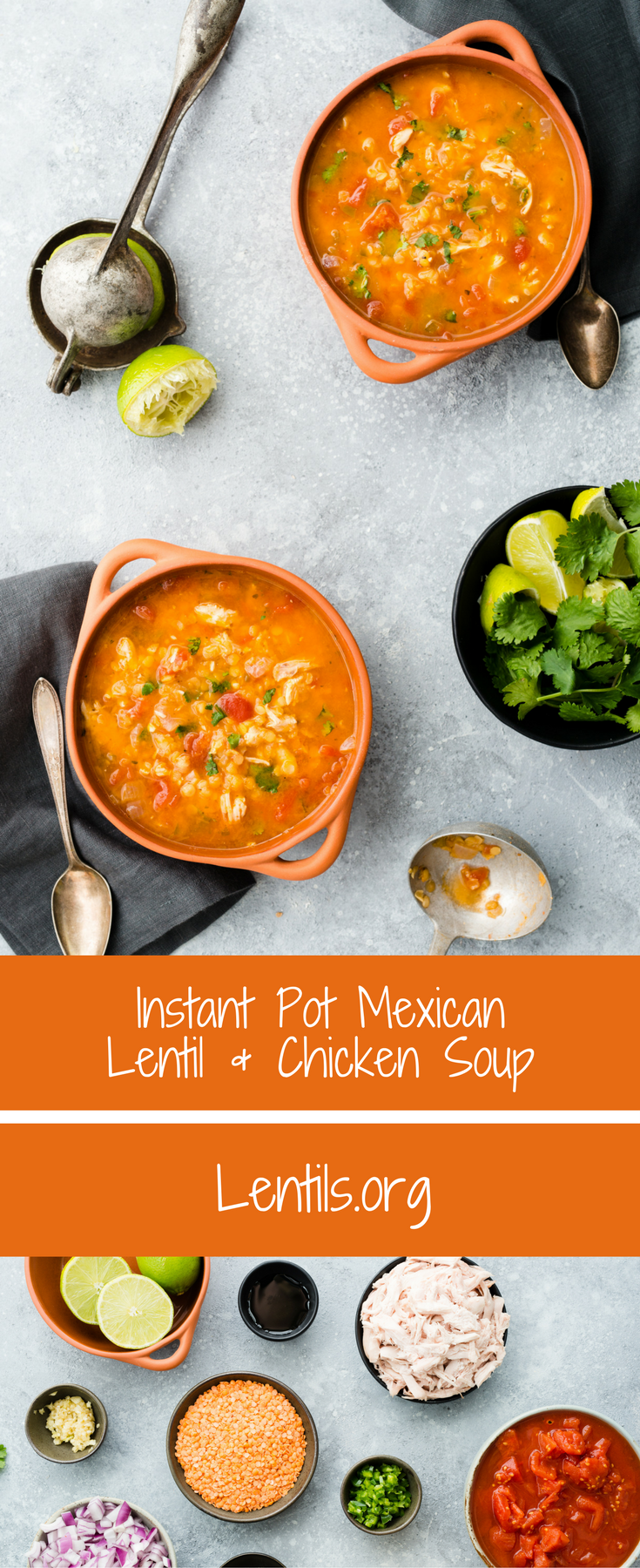 Instant Pot Mexican Lentil & Chicken Soup Recipe | Lentils.org
