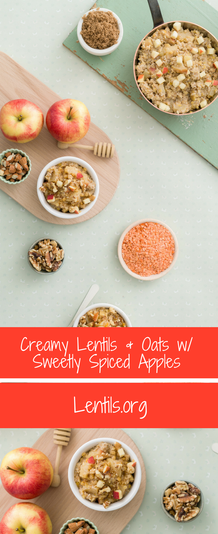 Creamy Lentils & Oats with Sweetly Spiced Apples – Lentils.org