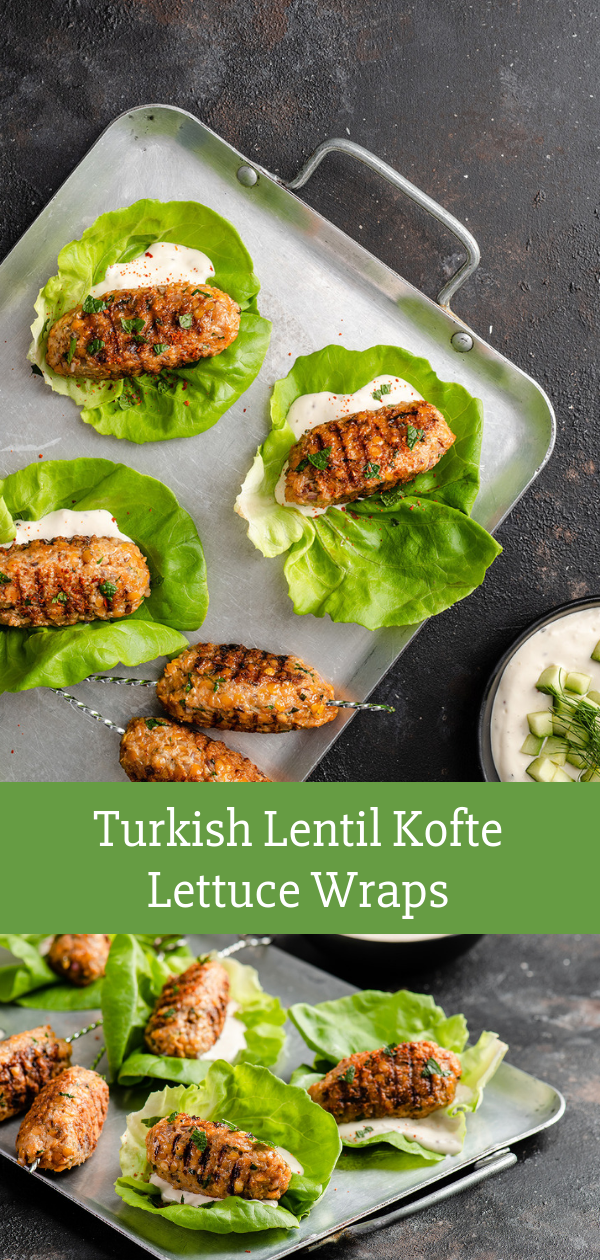 Turkish Lentil Kofte Kebab Lettuce Wraps